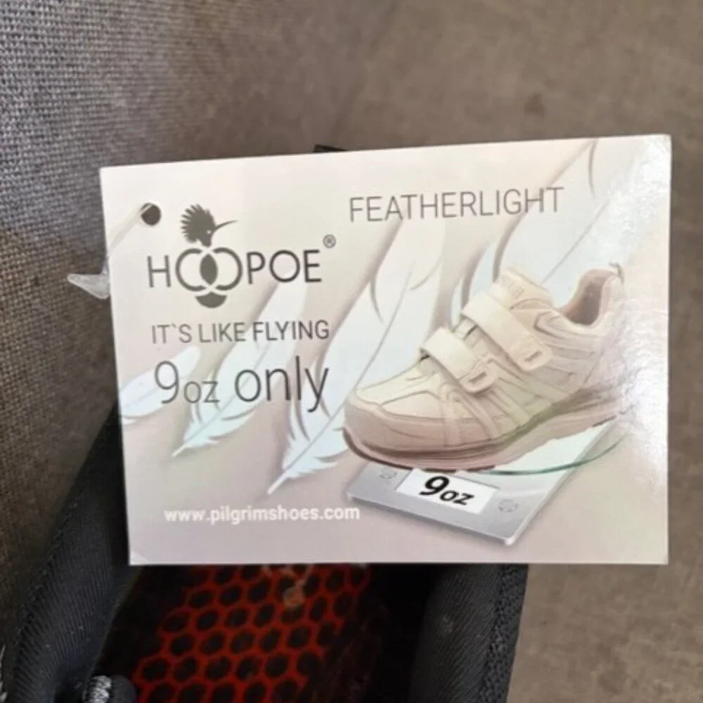 Hoopoe Slip-On Featherlight 9 oz Walking Sneakers Black Gray Sparkle Women's 8 - Picture 5 of 6